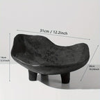 Brahma Black Resin Pedestal Tray
