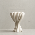 Isla White Ripple Ceramic Vase
