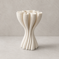 Isla White Ripple Ceramic Vase