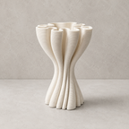 Isla White Ripple Ceramic Vase