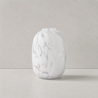 Marble-patterned vase on a light gray background