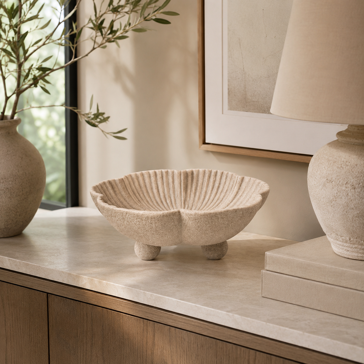 Siena Scalloped Pedestal Bowl