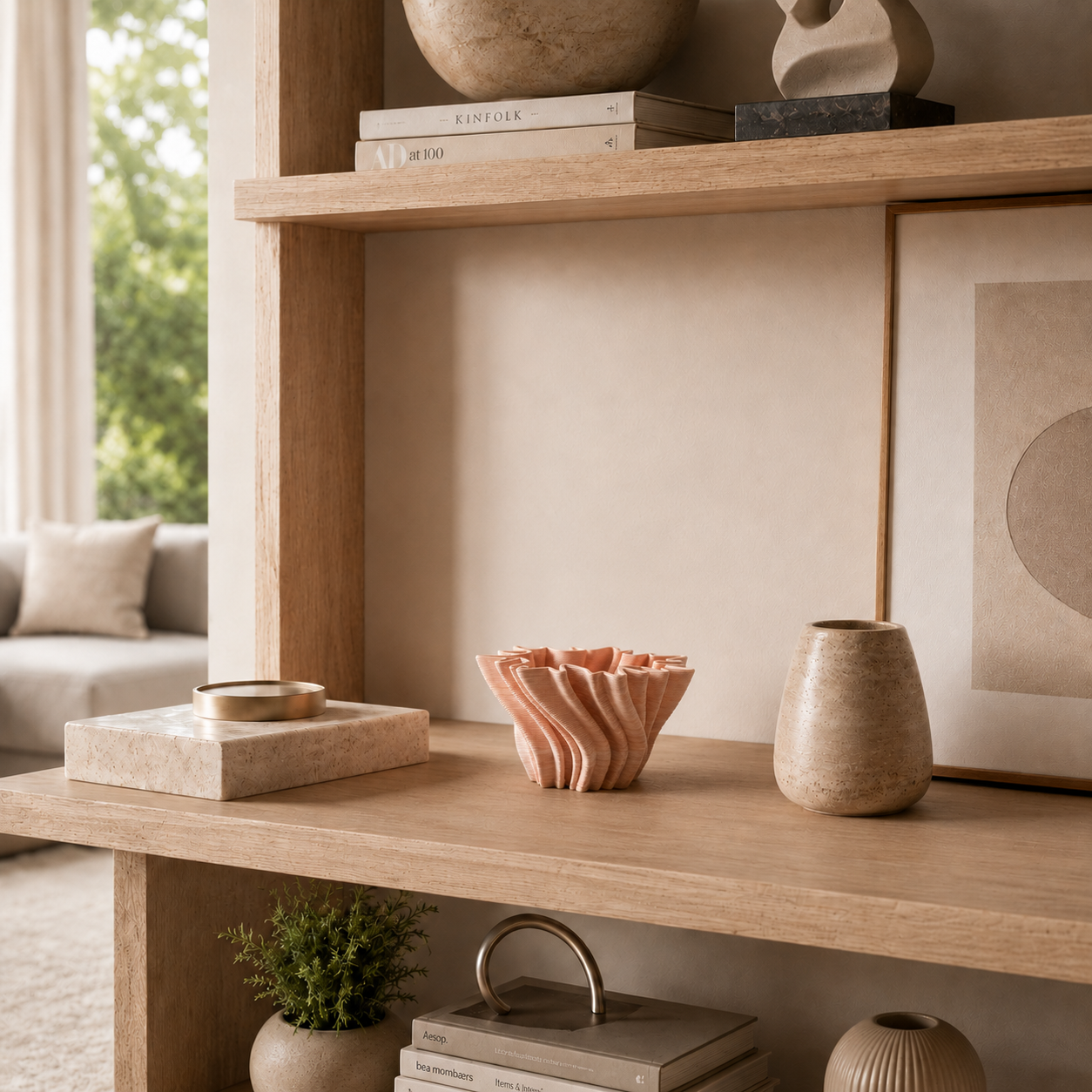 Mila Pleated Ceramic Vase