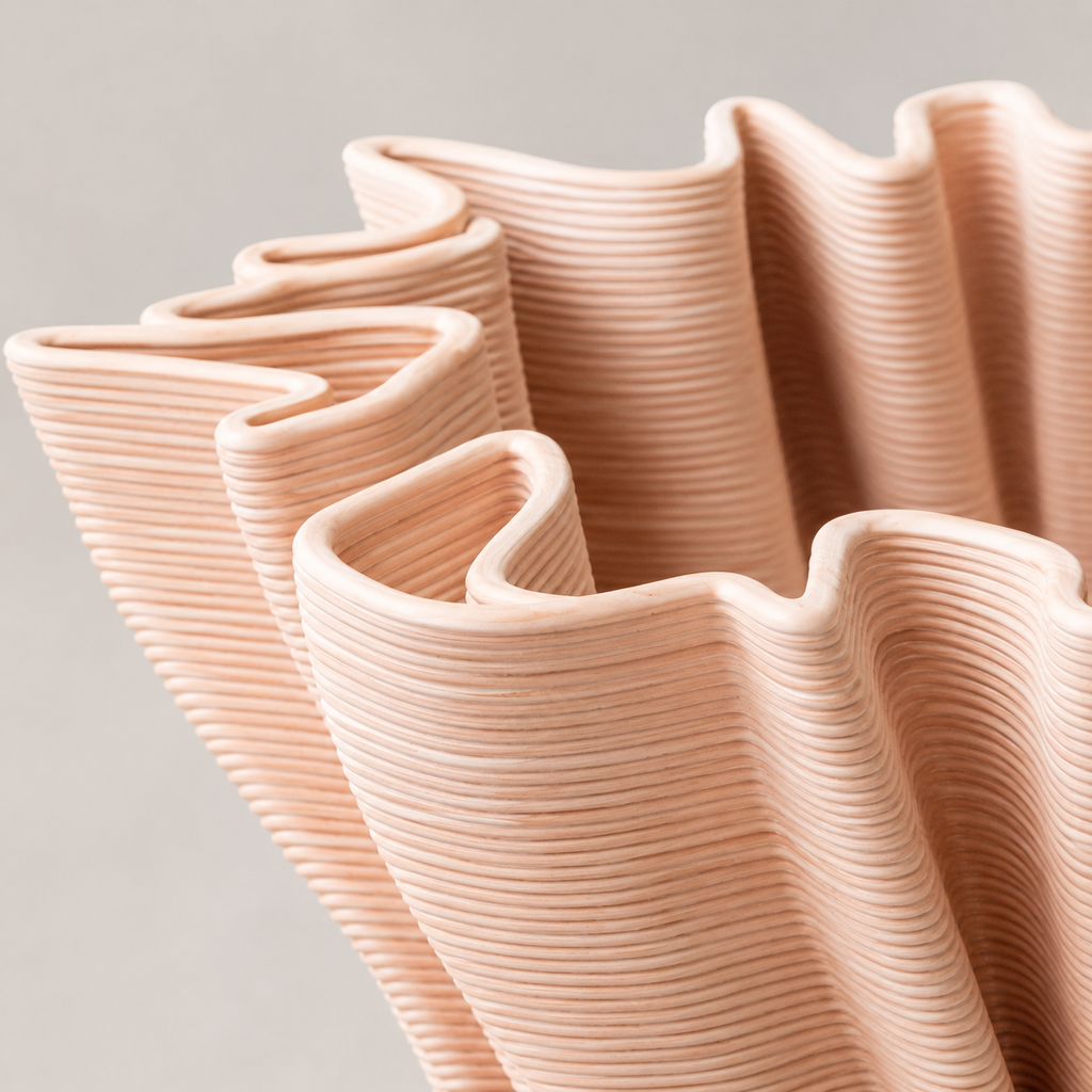 Mila Pleated Ceramic Vase