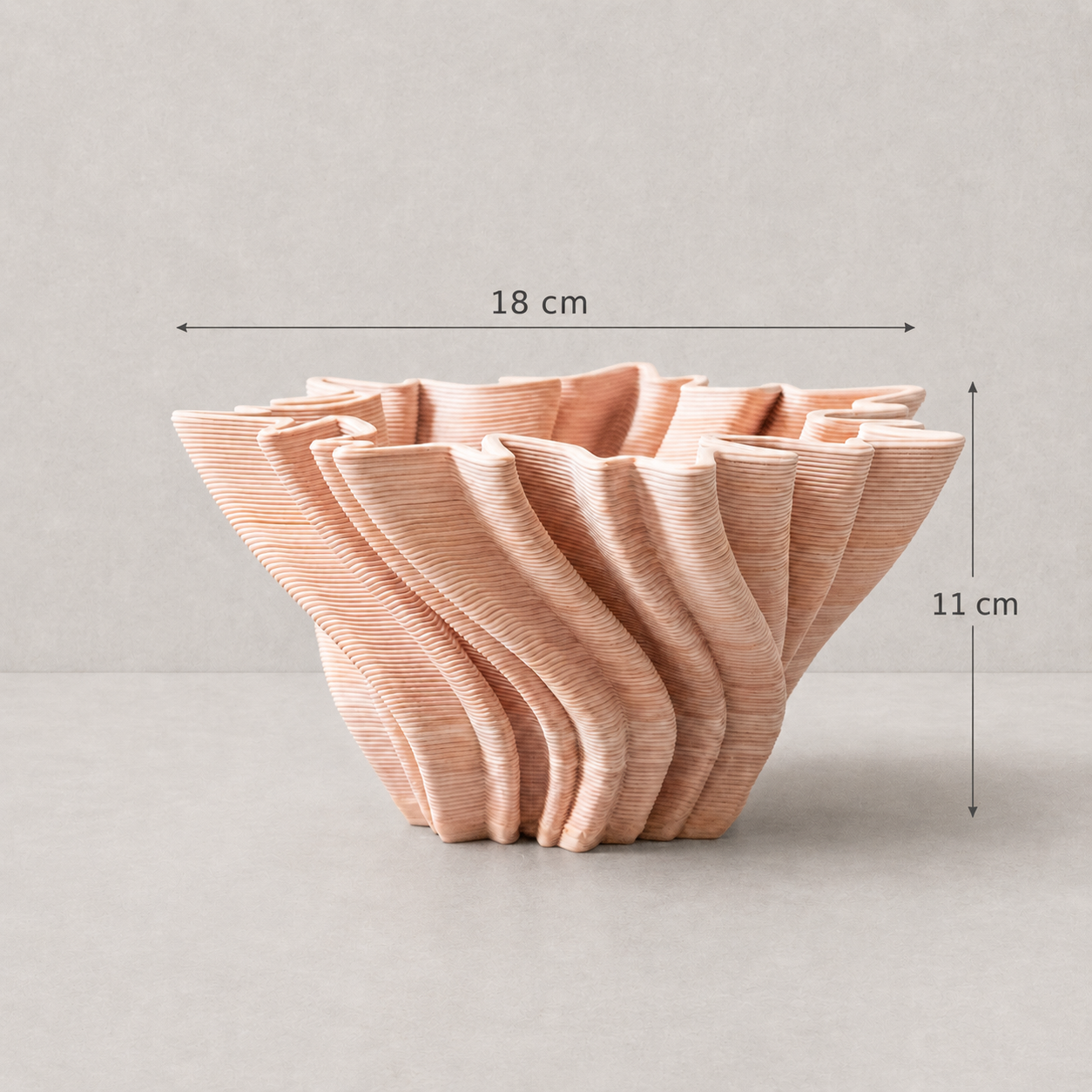 Mila Pleated Ceramic Vase