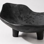 Brahma Black Resin Pedestal Tray