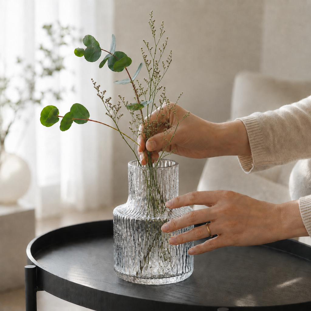 Nora Textured Glass Vase