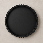 Riva Black Fluted Round Tray