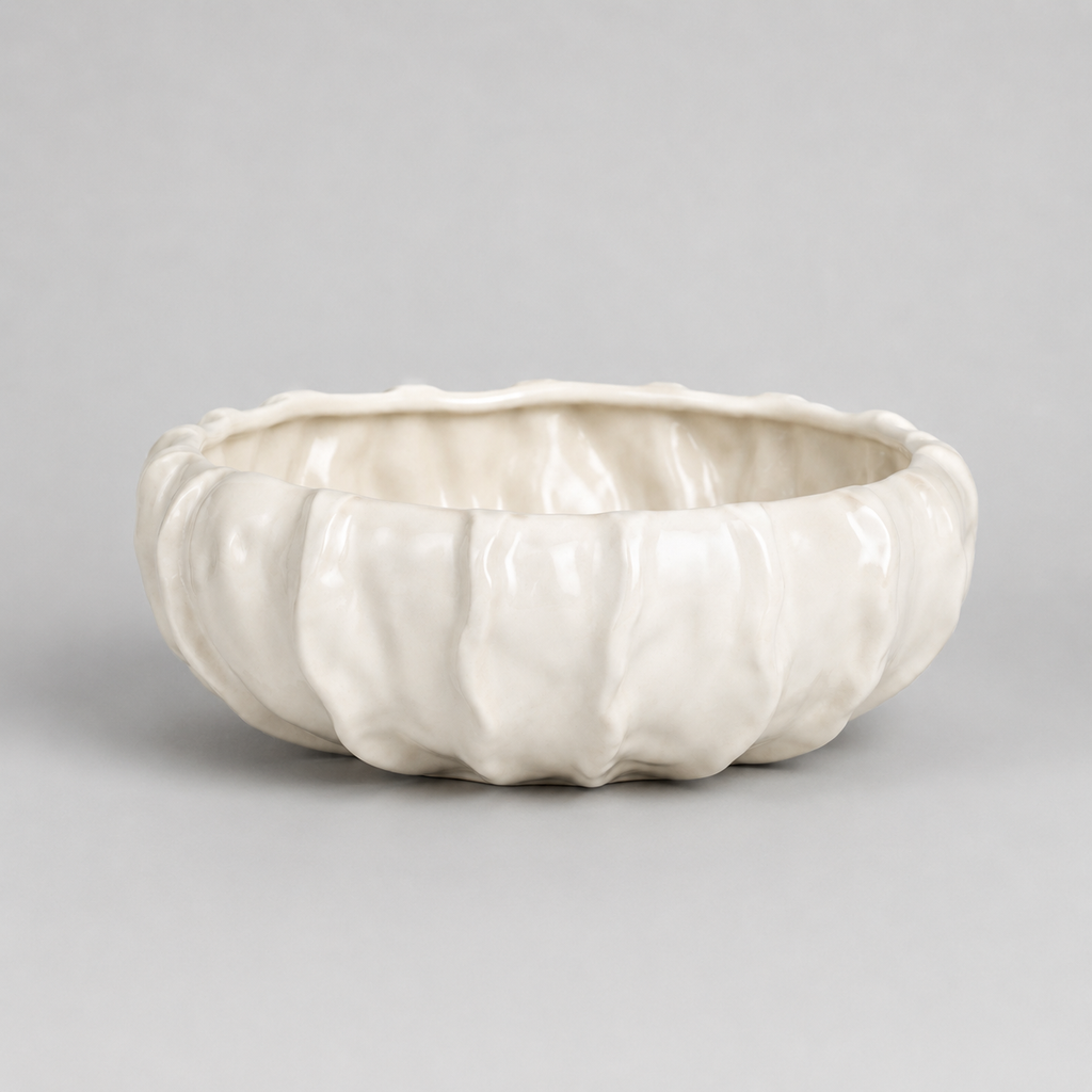Cala Pleated Ceramic Bowl