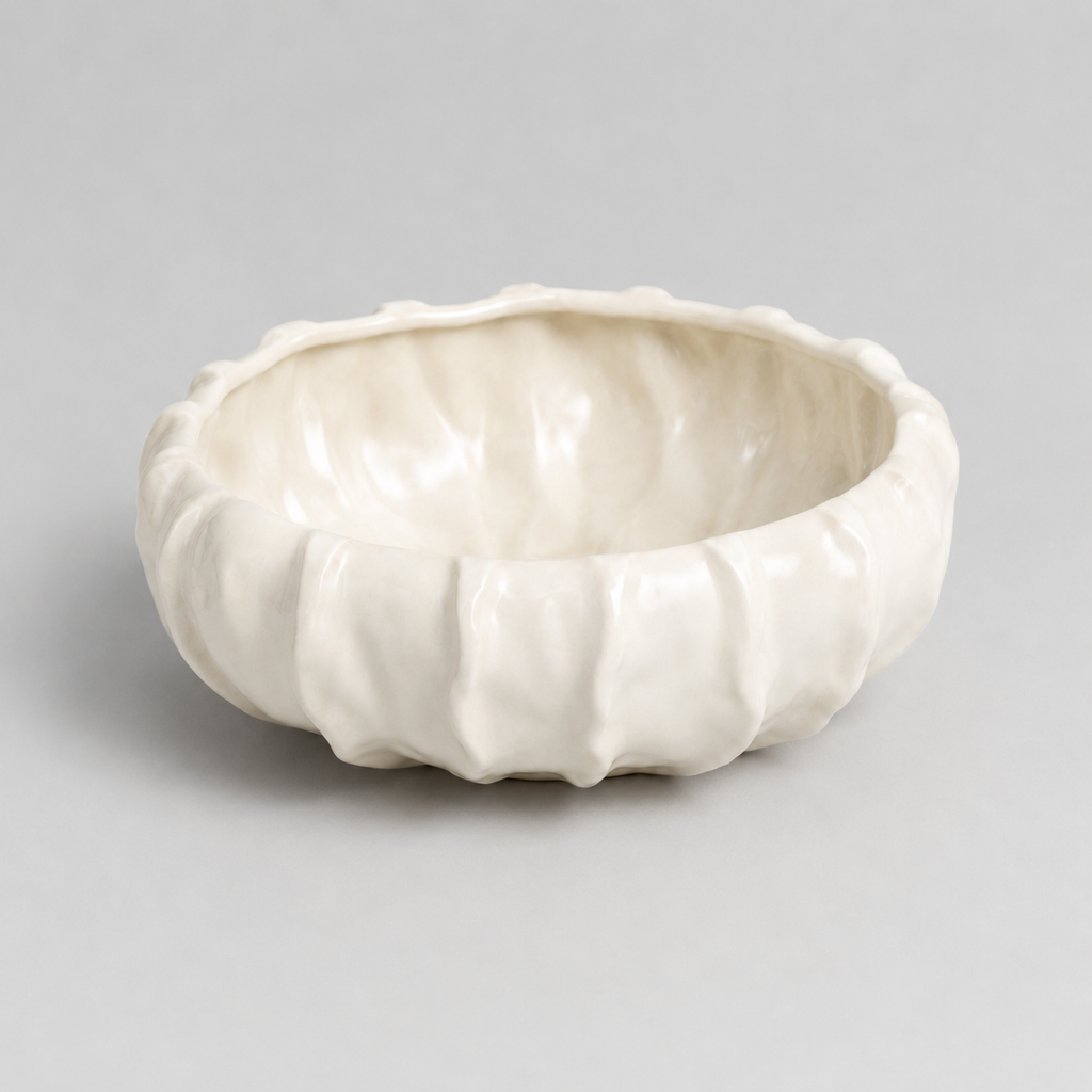 Cala Pleated Ceramic Bowl