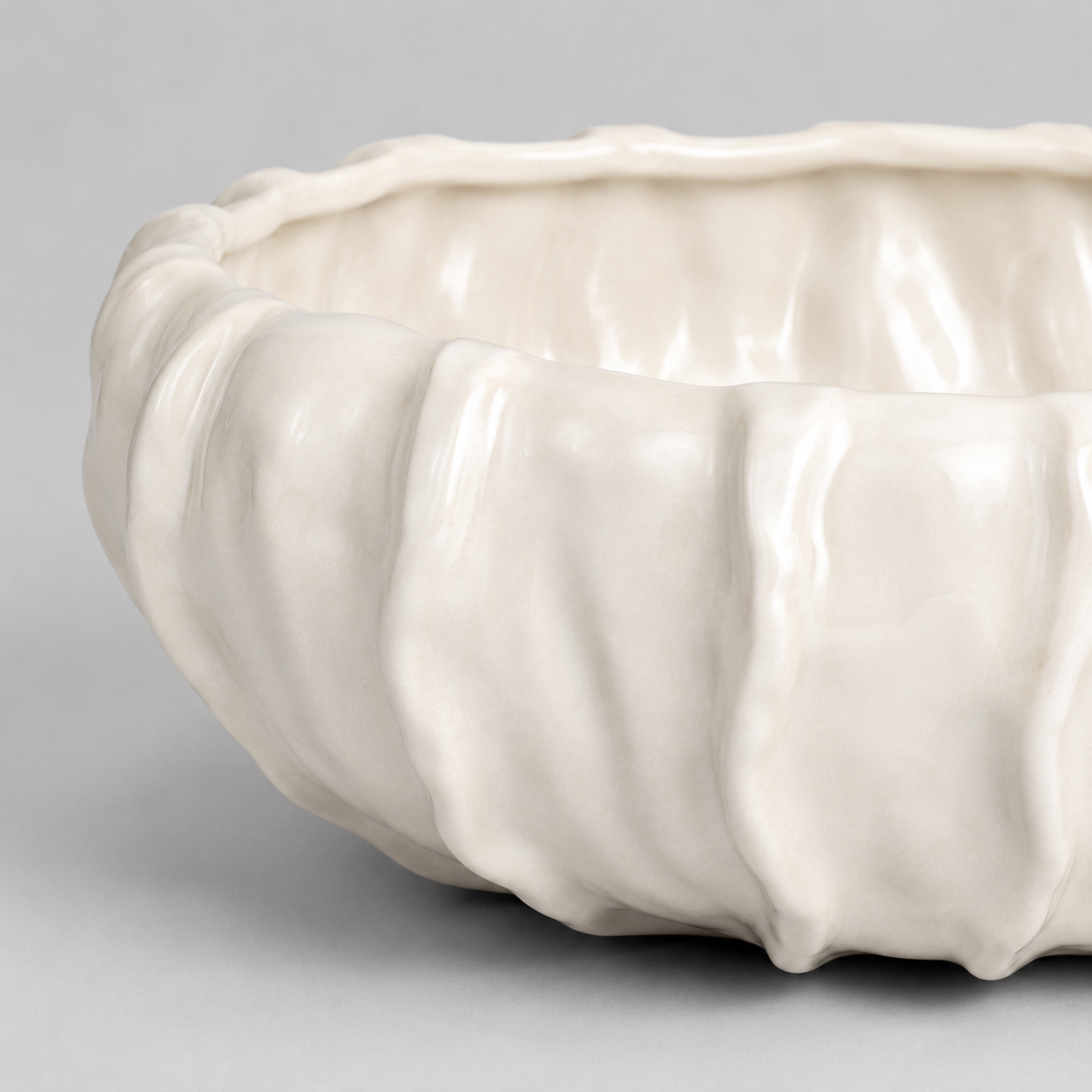 Cala Pleated Ceramic Bowl