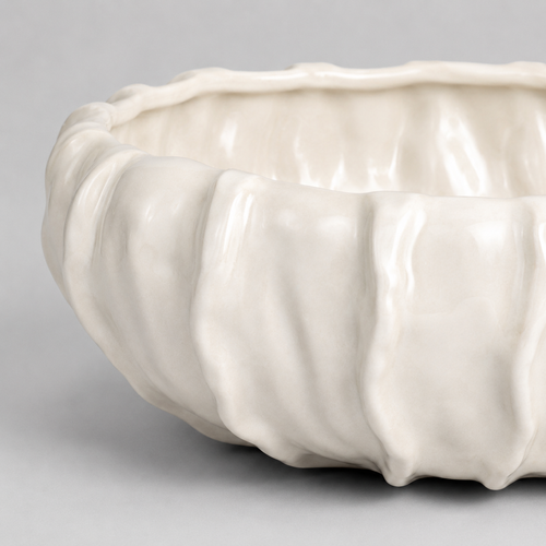 Cala Pleated Ceramic Bowl