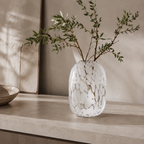 Alba White Glass Vase